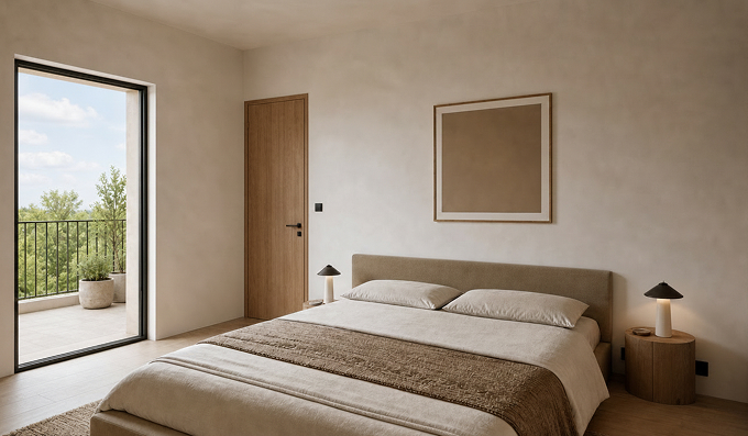 Render fotorealistico di un ambiente generato da una planimetria